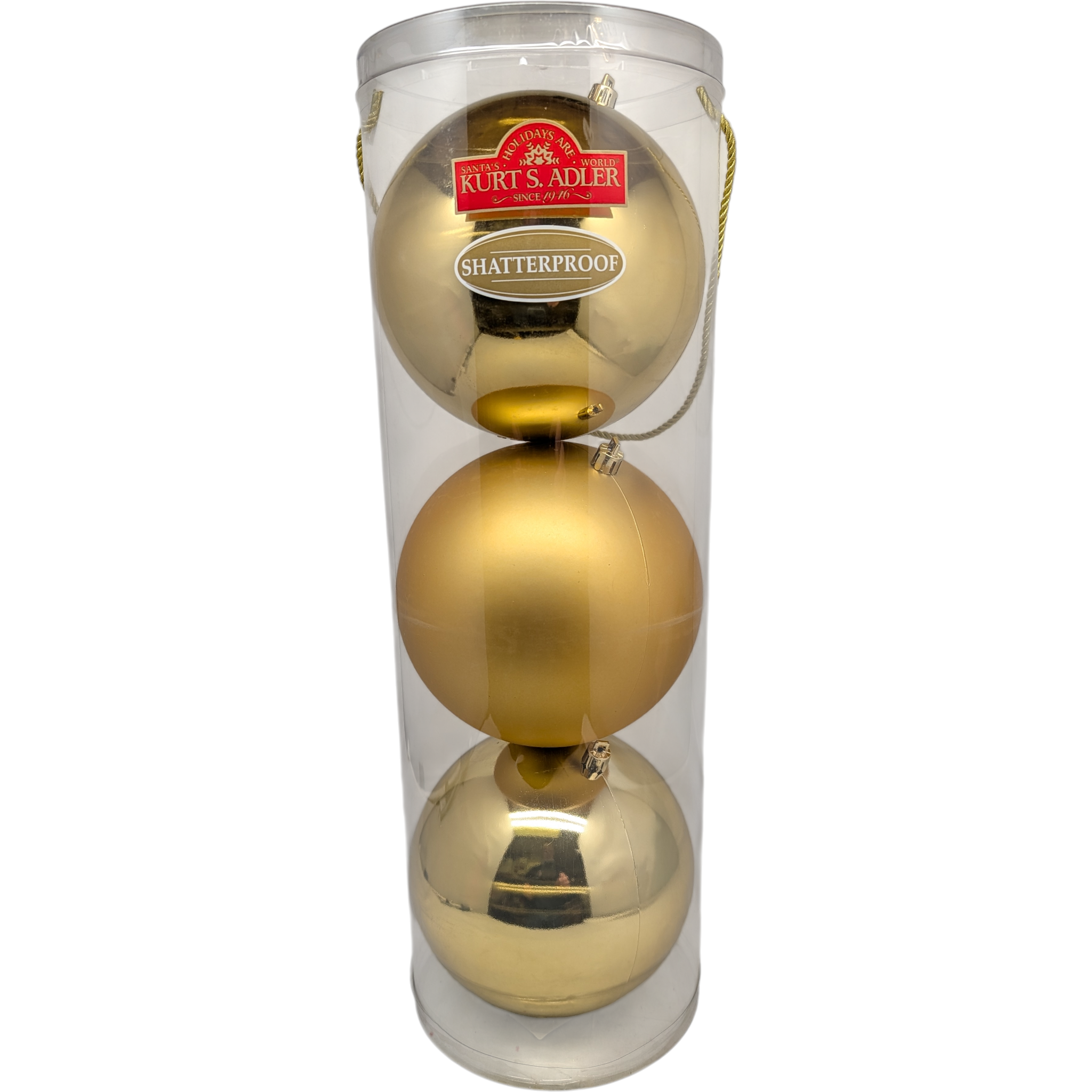 Two-Tone Shatterproof 3 pack Ornaments – 140mm -