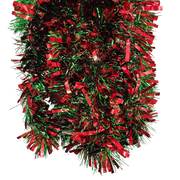 12 foot 6 Ply Luxury Tinsel Garland - Red/Green