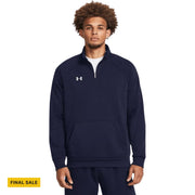 Under Armour Men's Rival Fleece Quarter Zip - Midnight Navy/White