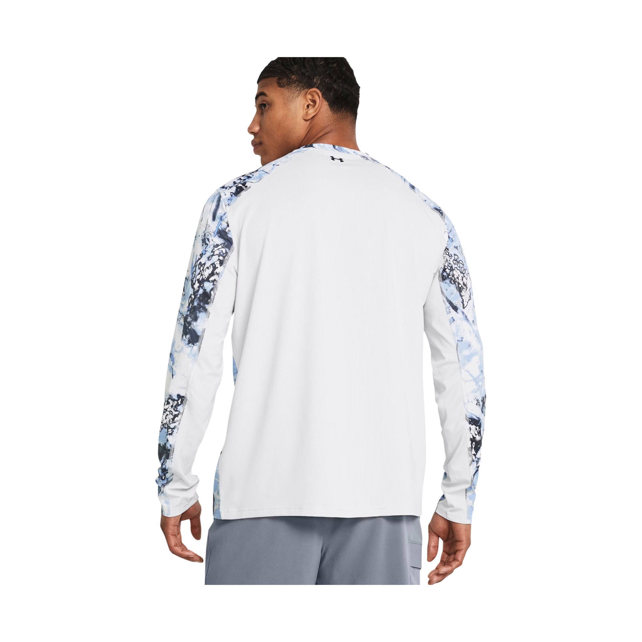 Under Armour Men's Fish Pro Camo Long Sleeve - Carolina Blue/Halo Gray/Black by Lenny's Shoe & Apparel