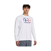Under Armour Men's Fish Pro Freedom Long Sleeve - White/Royal/Red by Lenny's Shoe & Apparel