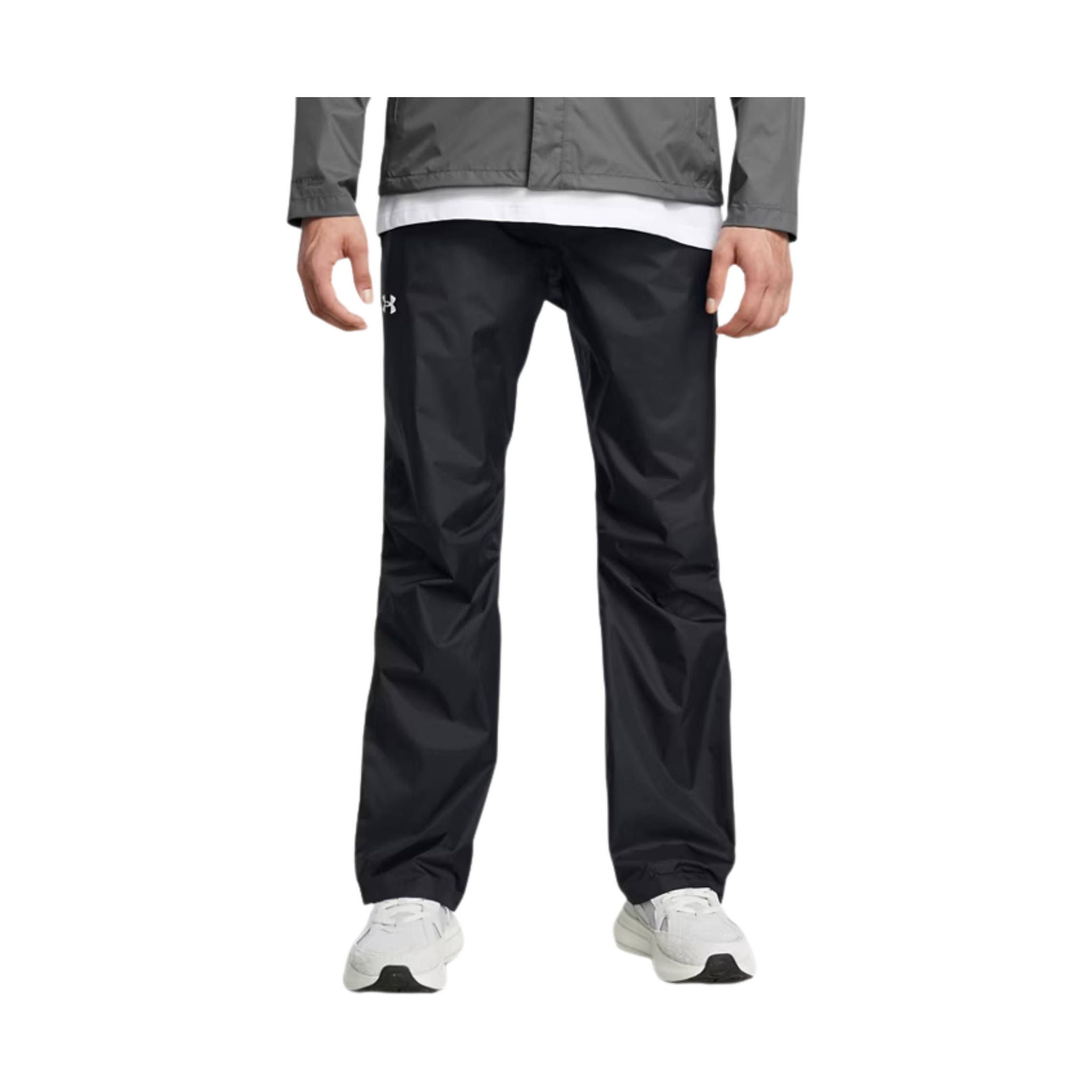 Under Armour Men's Stormproof Cloudstrike Rain Pants - Black/White by Lenny's Shoe & Apparel
