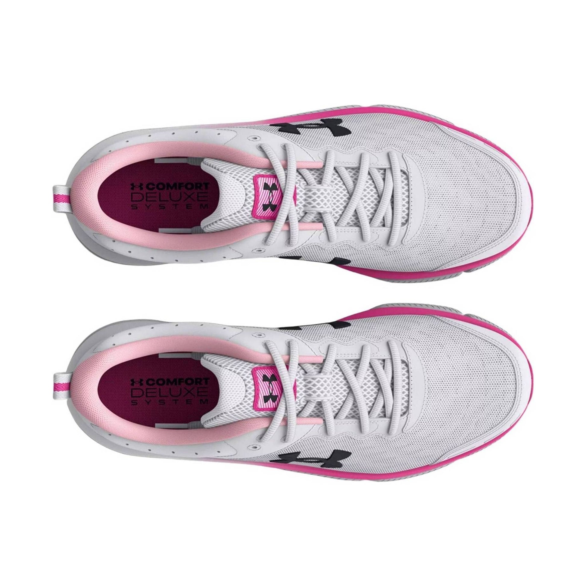 Under Armour Women's Charged Assert 10 - White/Pink by Lenny's Shoe & Apparel