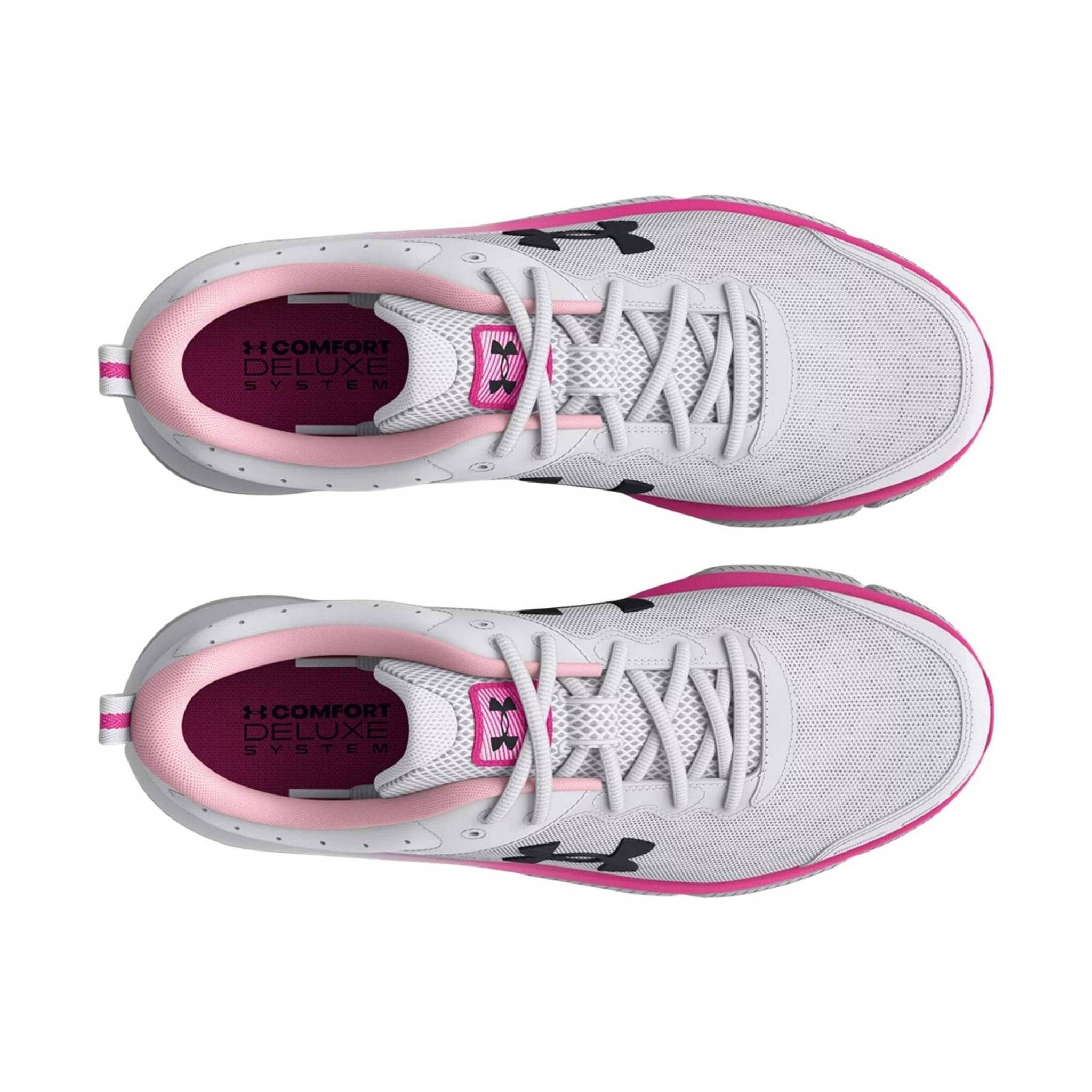 Under Armour Women's Charged Assert 10 - White/Pink by Lenny's Shoe & Apparel