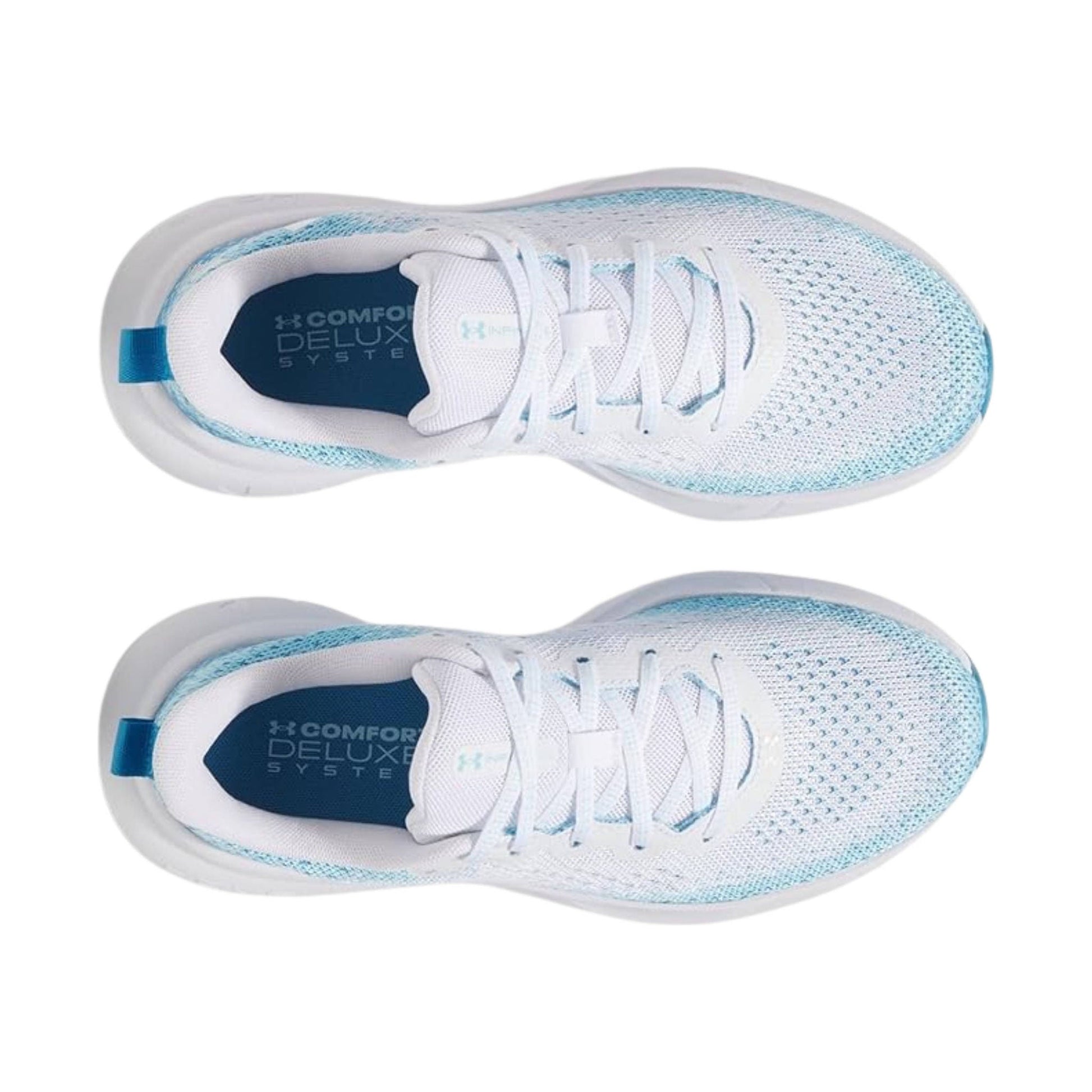 Under Armour Women's Infinite Running Shoes - White/Ether Blue/White by Lenny's Shoe & Apparel