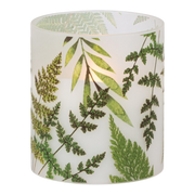 Frosted Illumaflame Fern LED Glass Candle - 4 Inch