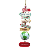 World With Signs Ornament