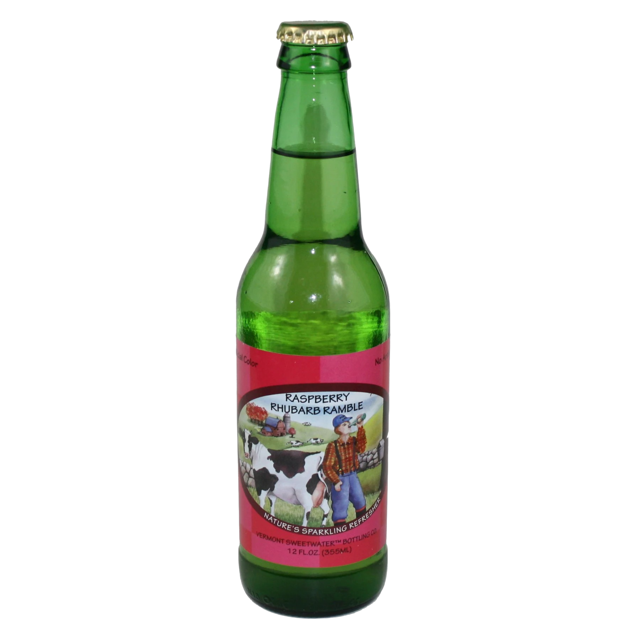 Vermont Sweetwater All Natural Glass Bottle Soda (Raspberry Rhubarb Ramble)