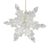 Spunglass Ornament - Clear Snowflake