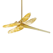 Egyptian Glass Dragonfly Ornament - Yellow