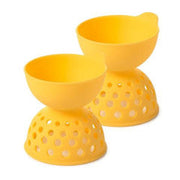 Egg Poacher Silicone 2-pack Yellow by Homeportonline