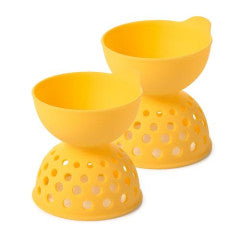 Egg Poacher Silicone 2-pack Yellow by Homeportonline