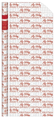 Traditional Roll Wrap - 40" x 288" - Christmas Text