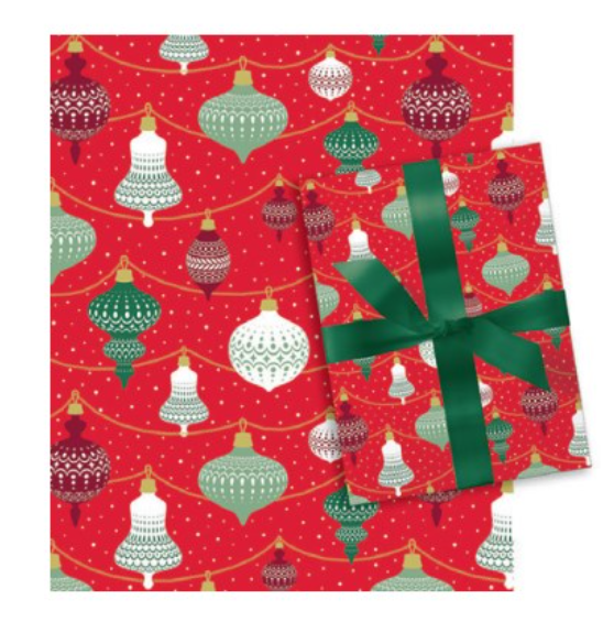 Classic Wrapping Paper - 80 Square Feet - Ornaments