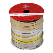 1/8 Inch Curling Ribbon - 4 Colors - 17.5 Feet Each - Platinum/Silver/Gold/Sparkle