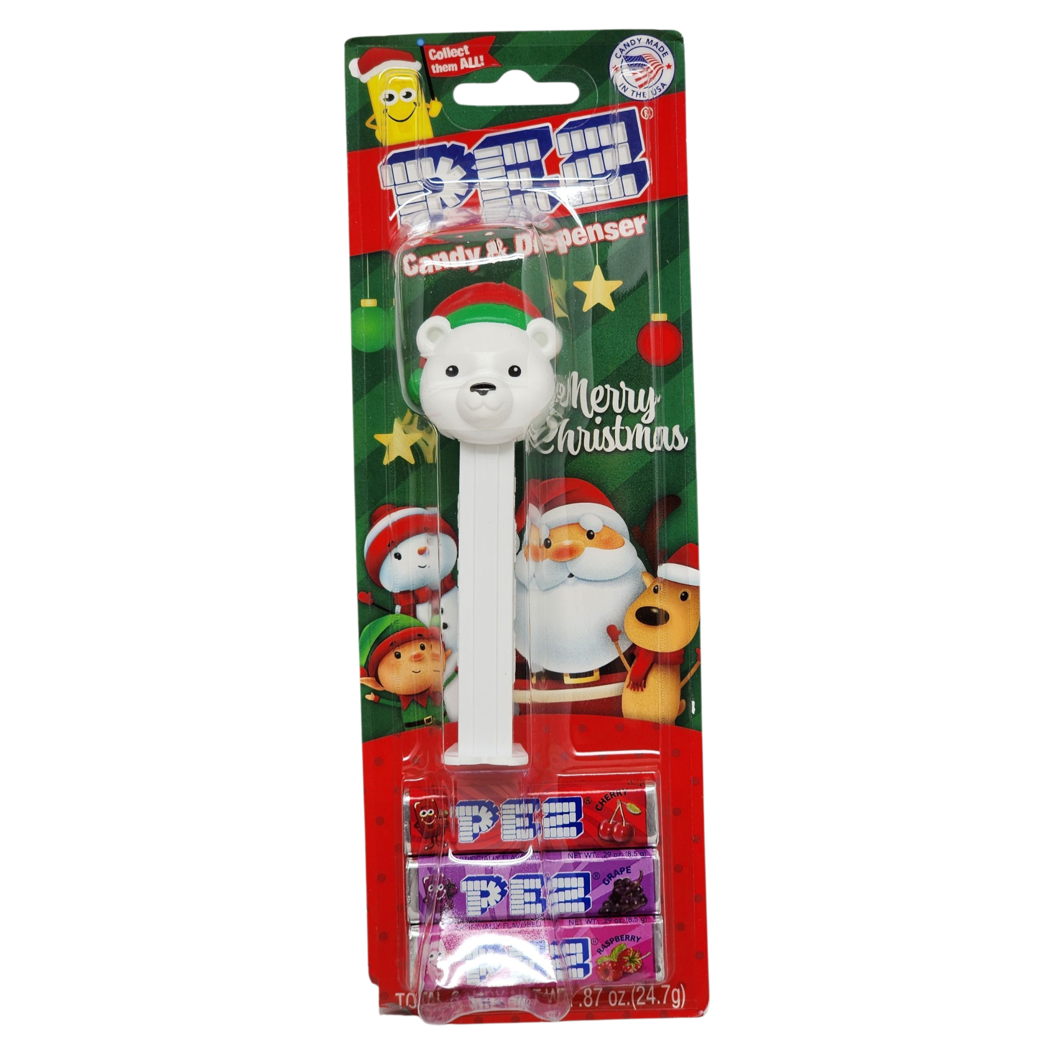 Christmas Pez Dispenser with 3 Rolls of Candy - Polar Bear