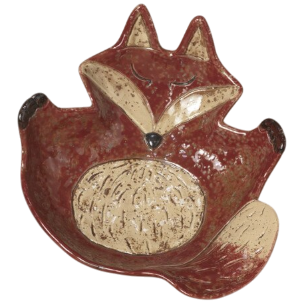 Stoneware Fox Plate
