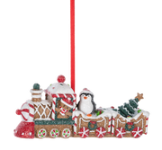 Gingerbread Train with Penguin