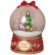 Lighted Musical Globe with Moving Scene - Santa