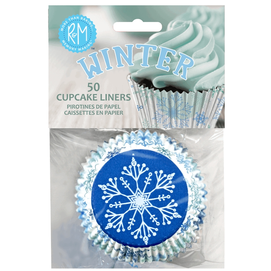 Winter Snowflake Cupcake Liners