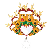 New Reindeer Family Of 6 - Ornament