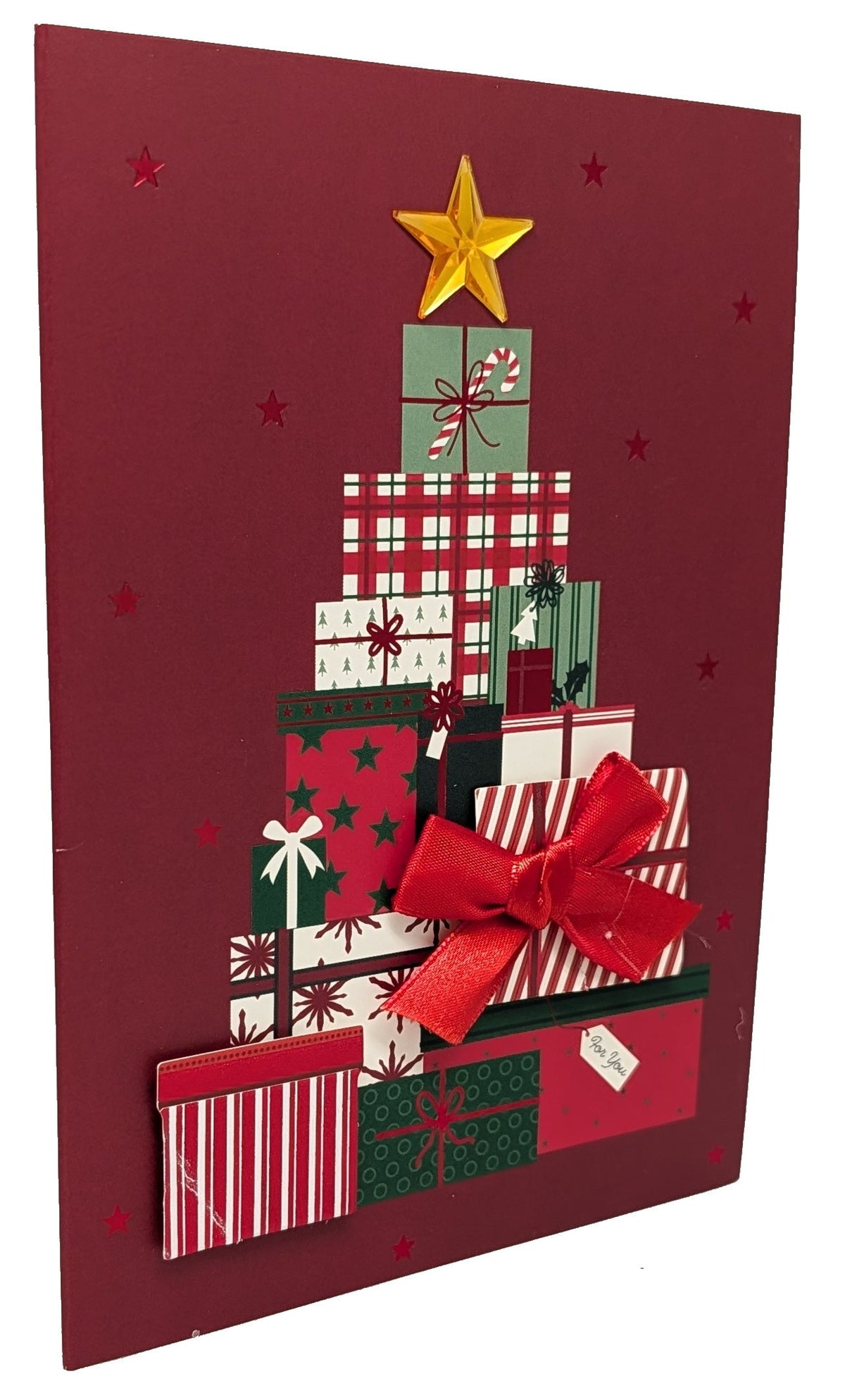 Festive Gift Stack Handmade Holiday Card Collection