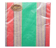 Riviera Stripe Dark Green - Cocktail Napkin