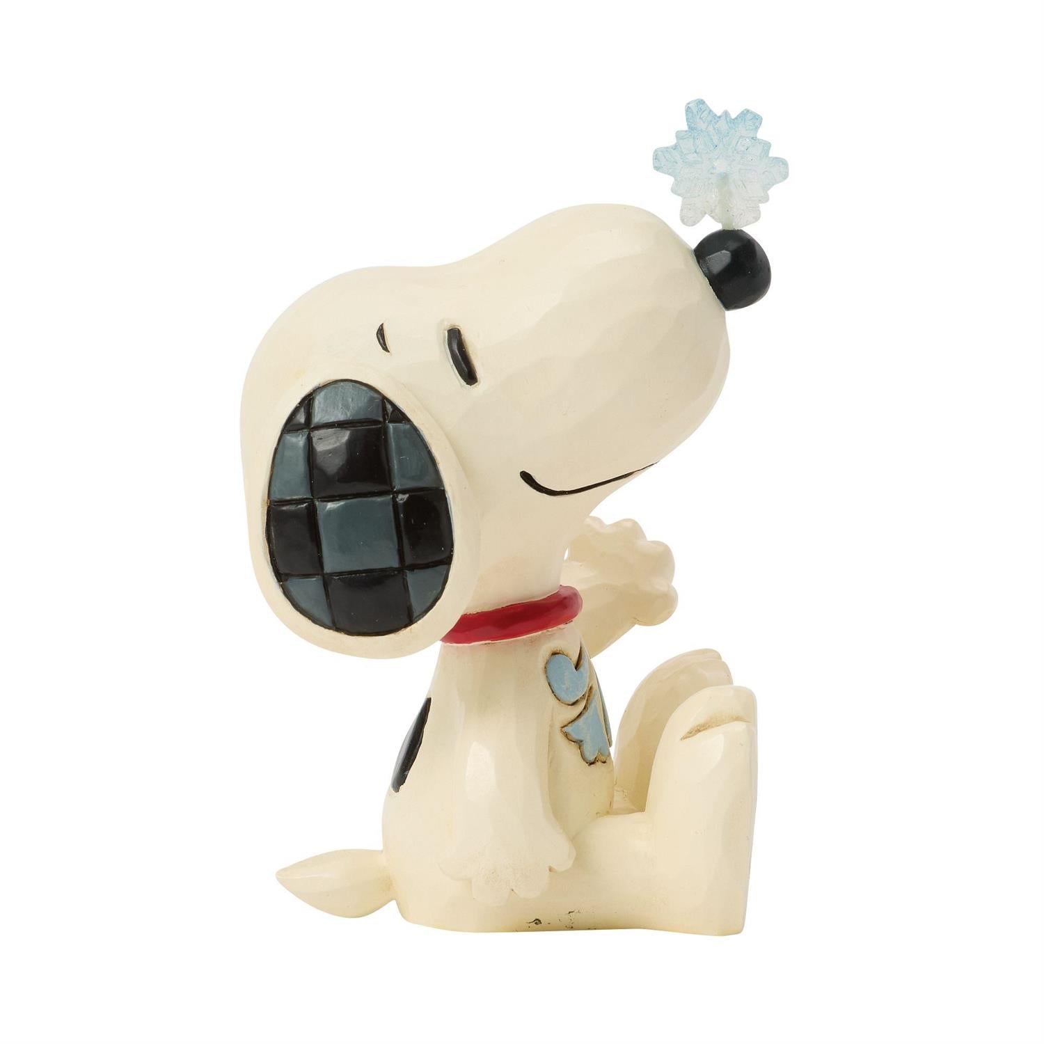 Snoopy Snowflake on Nose Mini Figurine