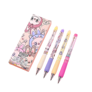 Labubu Erasable Press Gel Pen Cute Labubu pen-4pcs Set