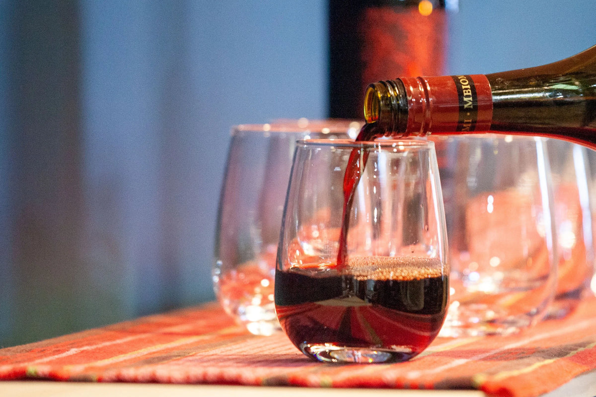 Tall Stemless Wine Glass
