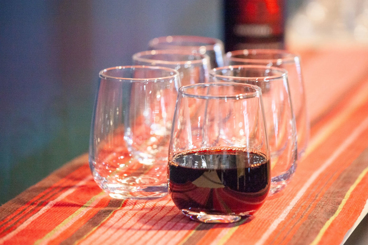 Tall Stemless Wine Glass