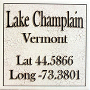 Local Towns Ceramic Coaster - Lake Champlain