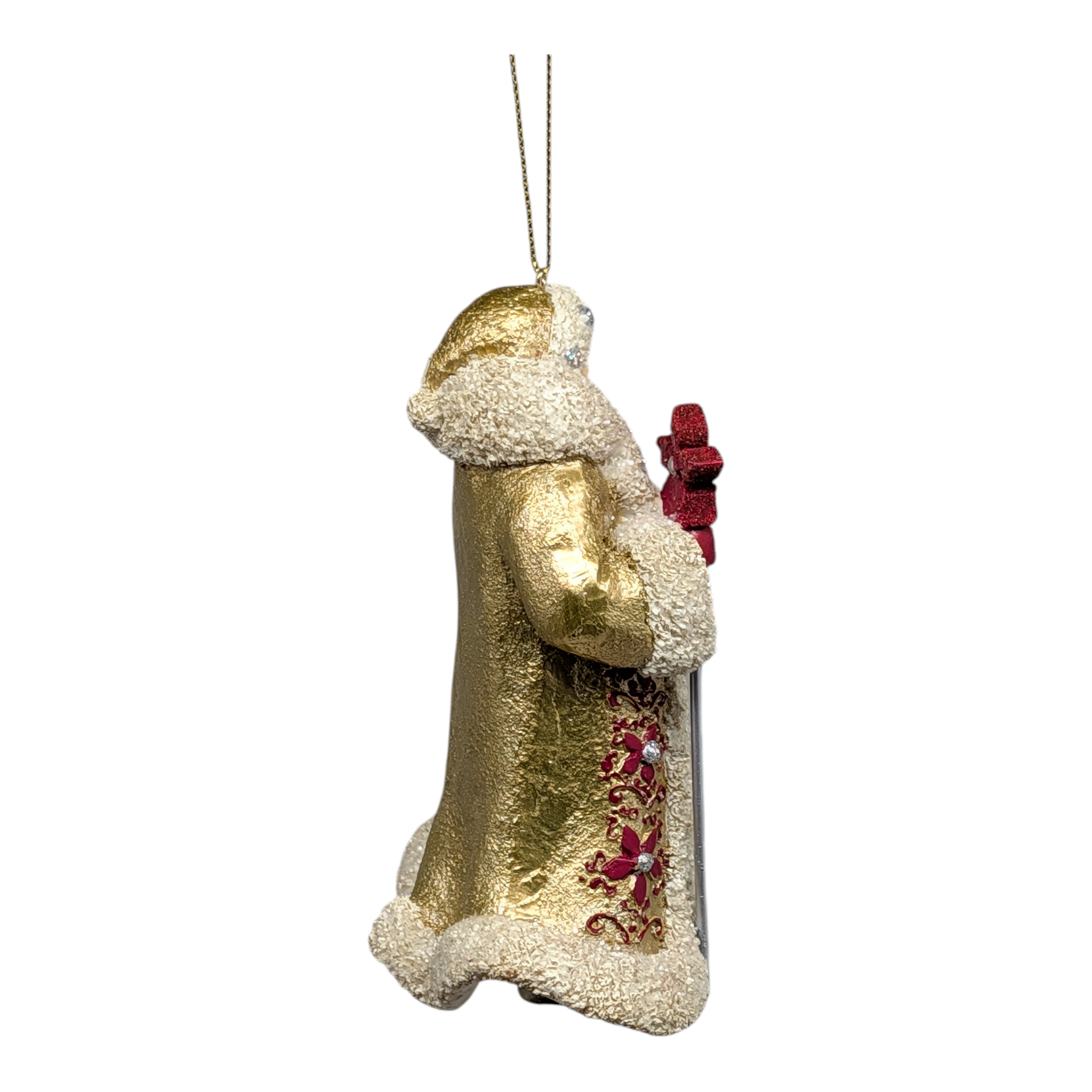 Holiday Diamonds Standing Santa with Staff