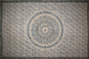 Tapestry Full Size Veggie Circle Block Blue by Homeportonline