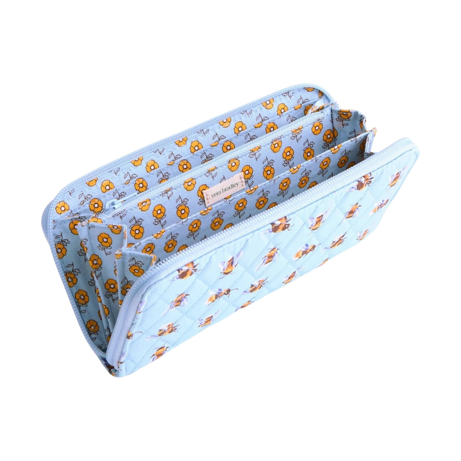 Vera Bradley Continental Wallet - Bee's Knees In Premium Cotton by Lenny's Shoe & Apparel