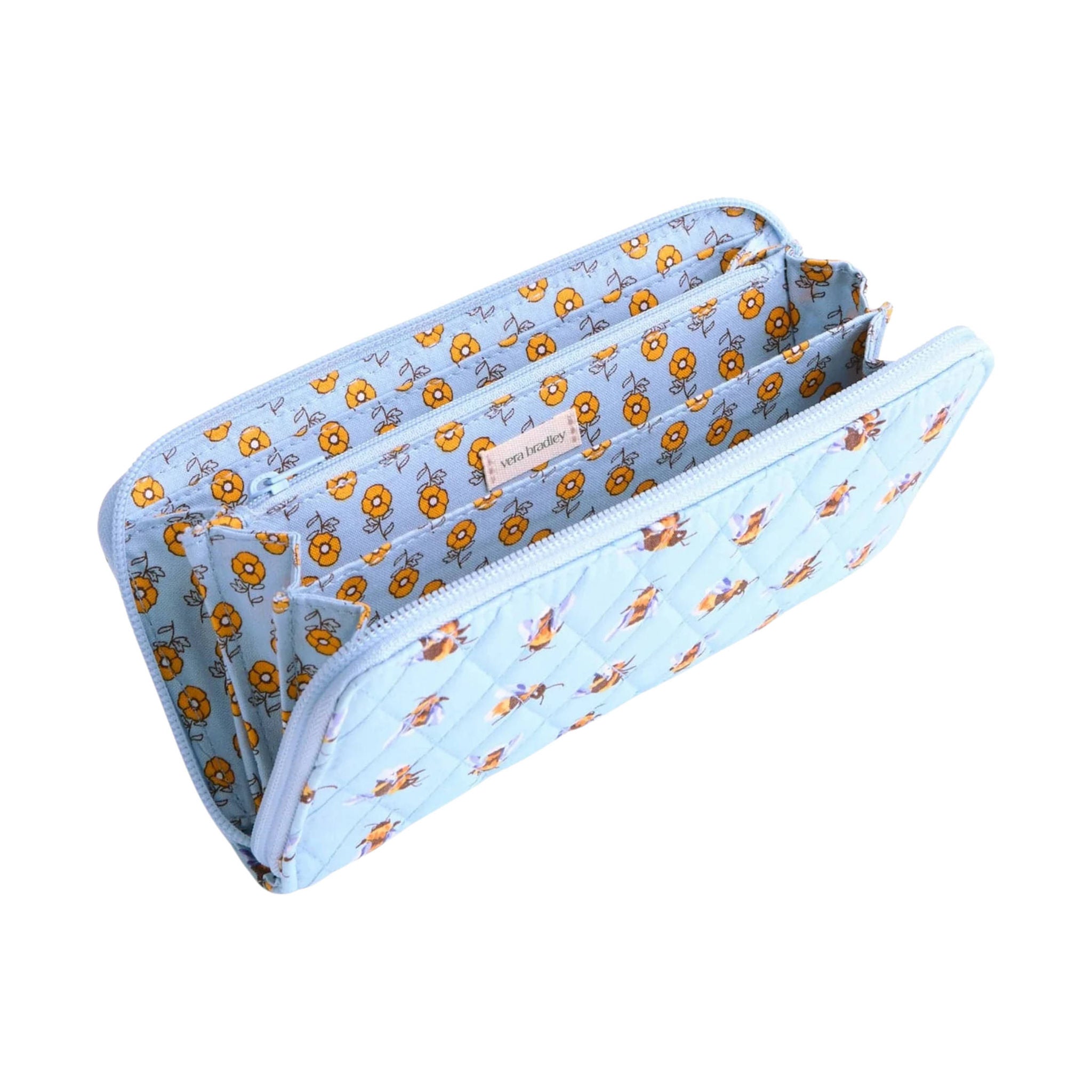 Vera Bradley Continental Wallet - Bee's Knees In Premium Cotton by Lenny's Shoe & Apparel