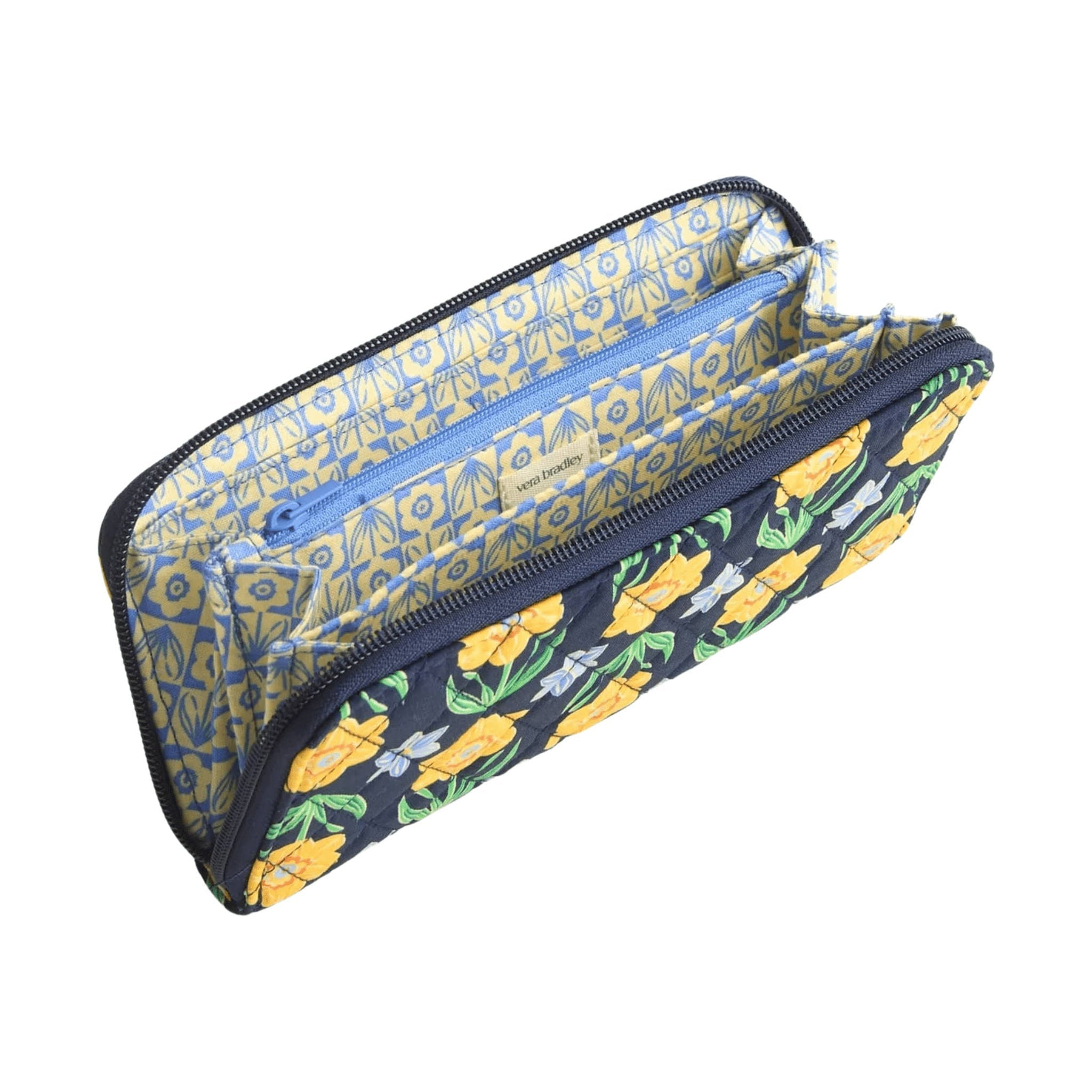 Vera Bradley Continental Wallet - Daffodils In Premium Cotton by Lenny's Shoe & Apparel