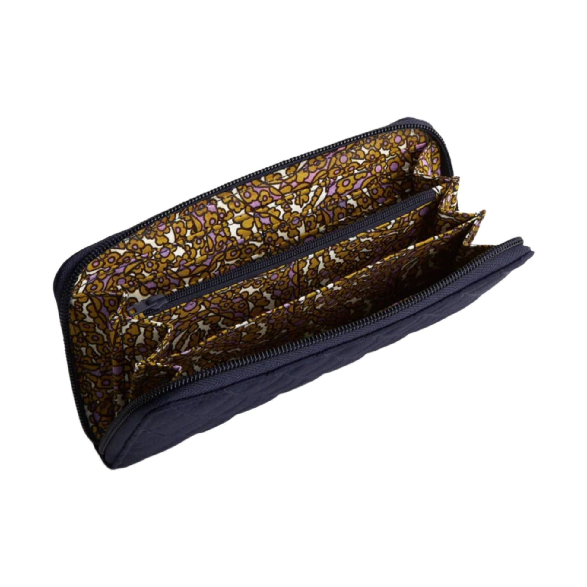 Vera Bradley Continental Wallet - Peacoat In Premium Cotton by Lenny's Shoe & Apparel