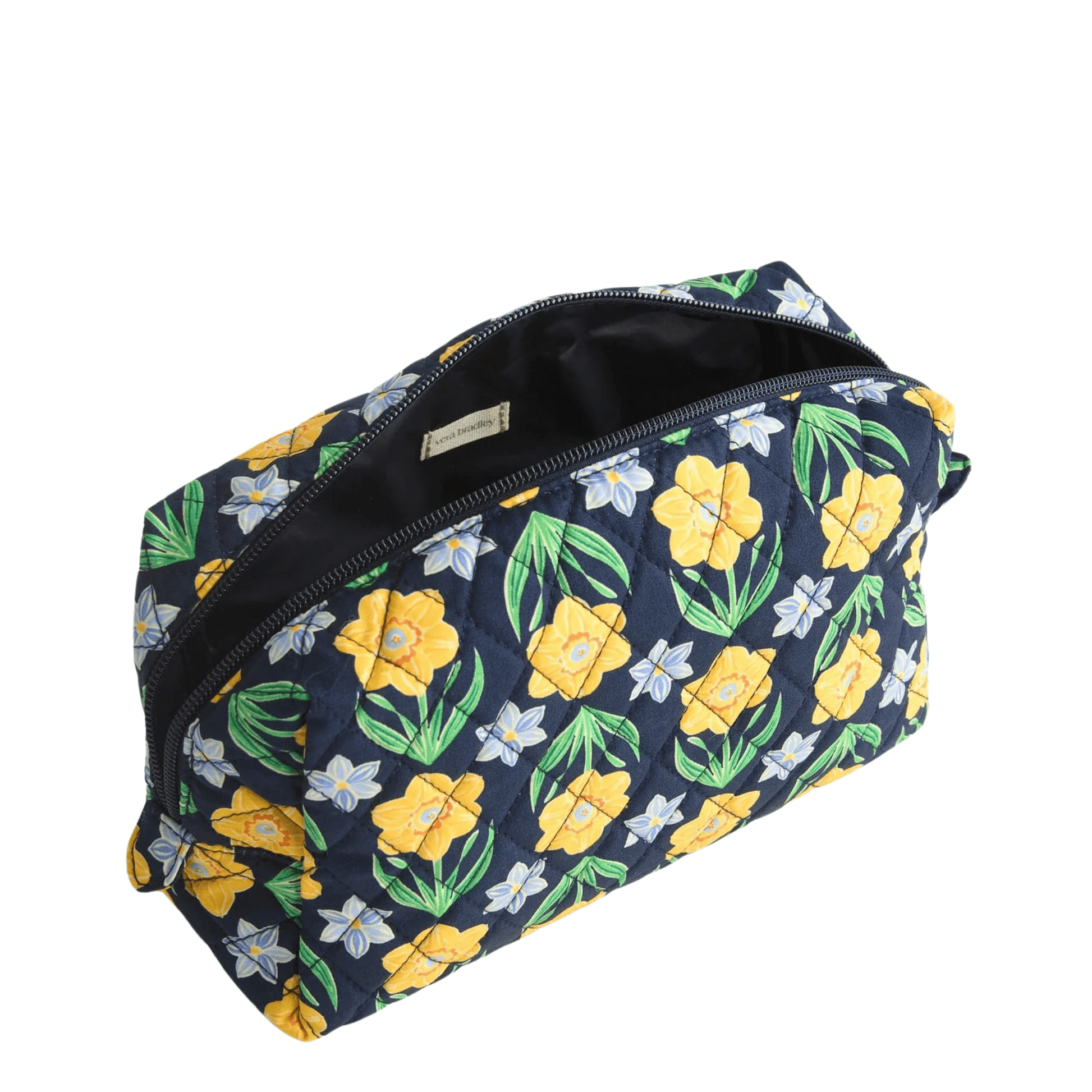 Vera Bradley Medium Cosmetic Bag - Daffodils In Premium Cotton by Lenny's Shoe & Apparel
