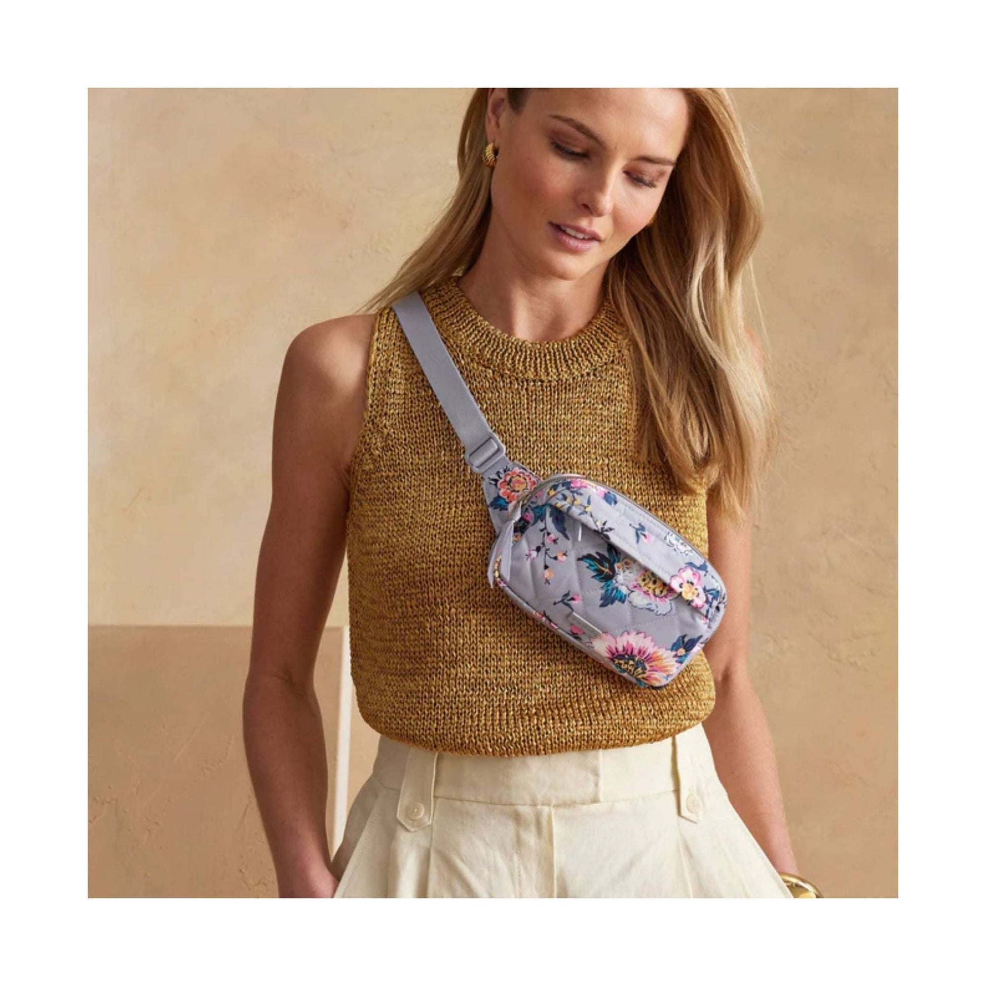 Vera Bradley Mini Belt Bag In Performance Twill - Parisian Bouquet by Lenny's Shoe & Apparel