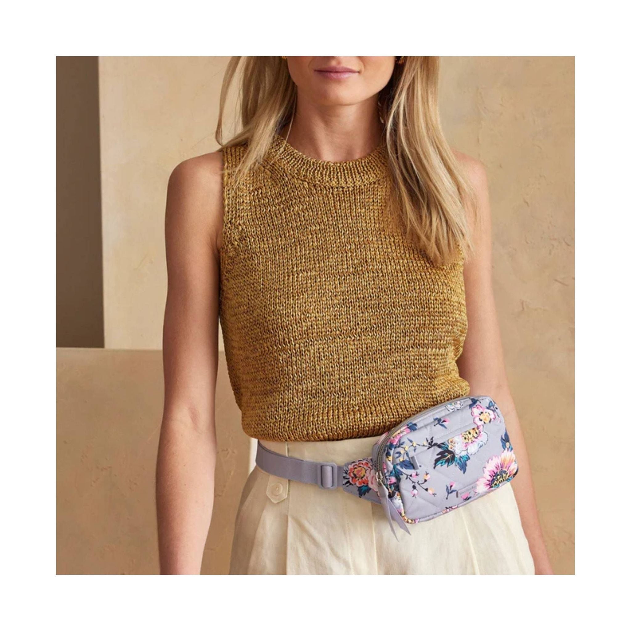 Vera Bradley Mini Belt Bag In Performance Twill - Parisian Bouquet by Lenny's Shoe & Apparel