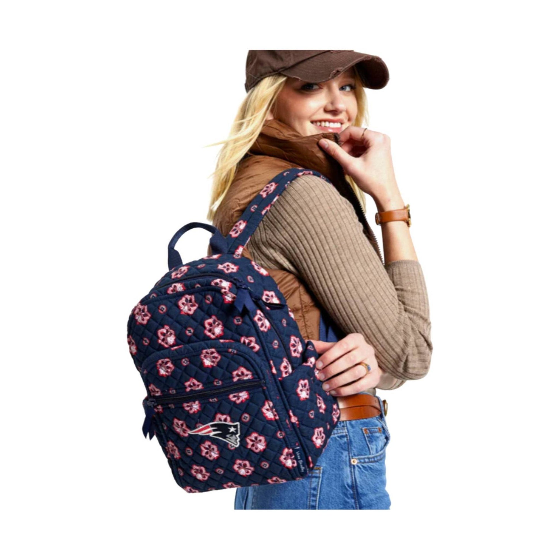 Vera Bradley NFL Small Backpack New England Patriots - Nautical Blue/Red by Lenny's Shoe & Apparel