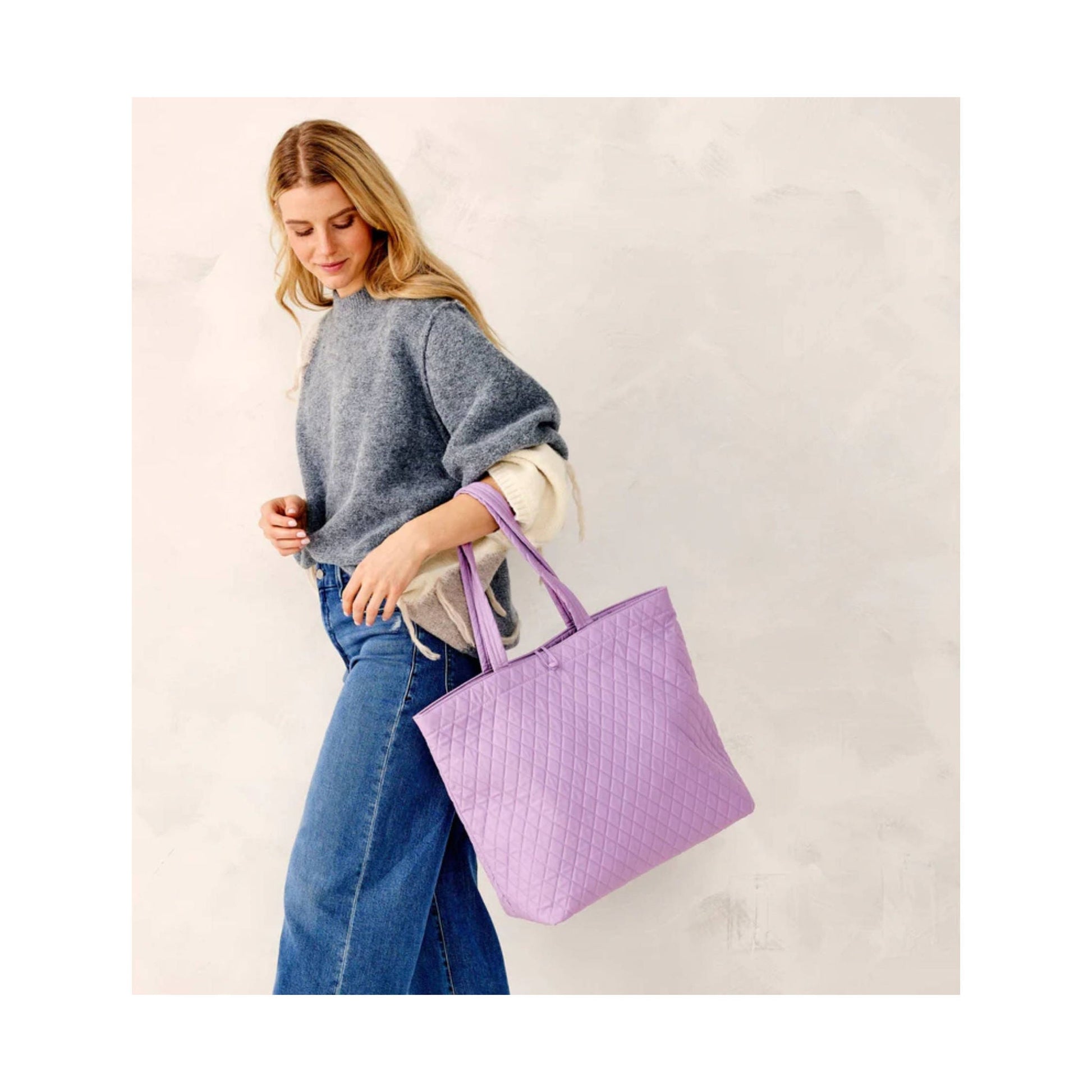 Vera Bradley Original Tote Bag - Purple Rhapsody In Premium Cotton by Lenny's Shoe & Apparel