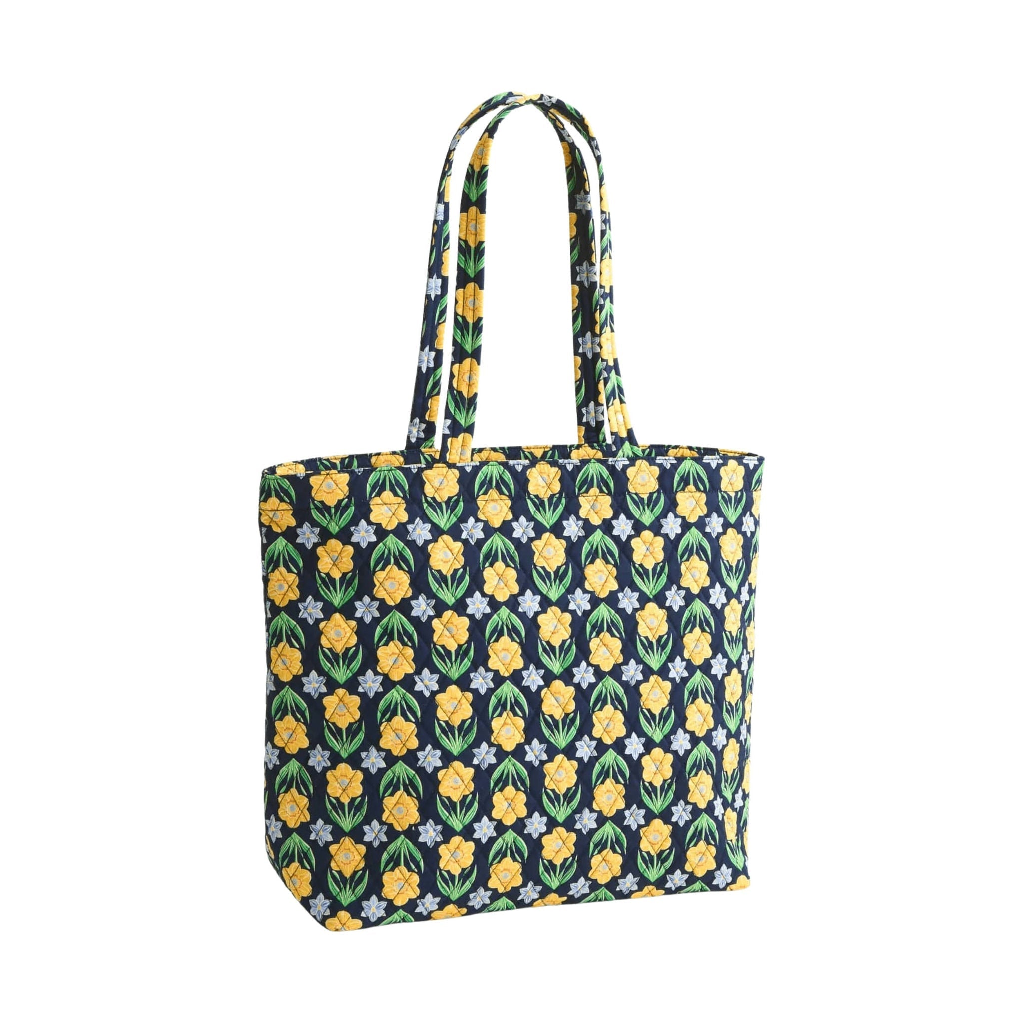 Vera Bradley Original Zip Tote - Daffodils In Premium Cotton by Lenny's Shoe & Apparel