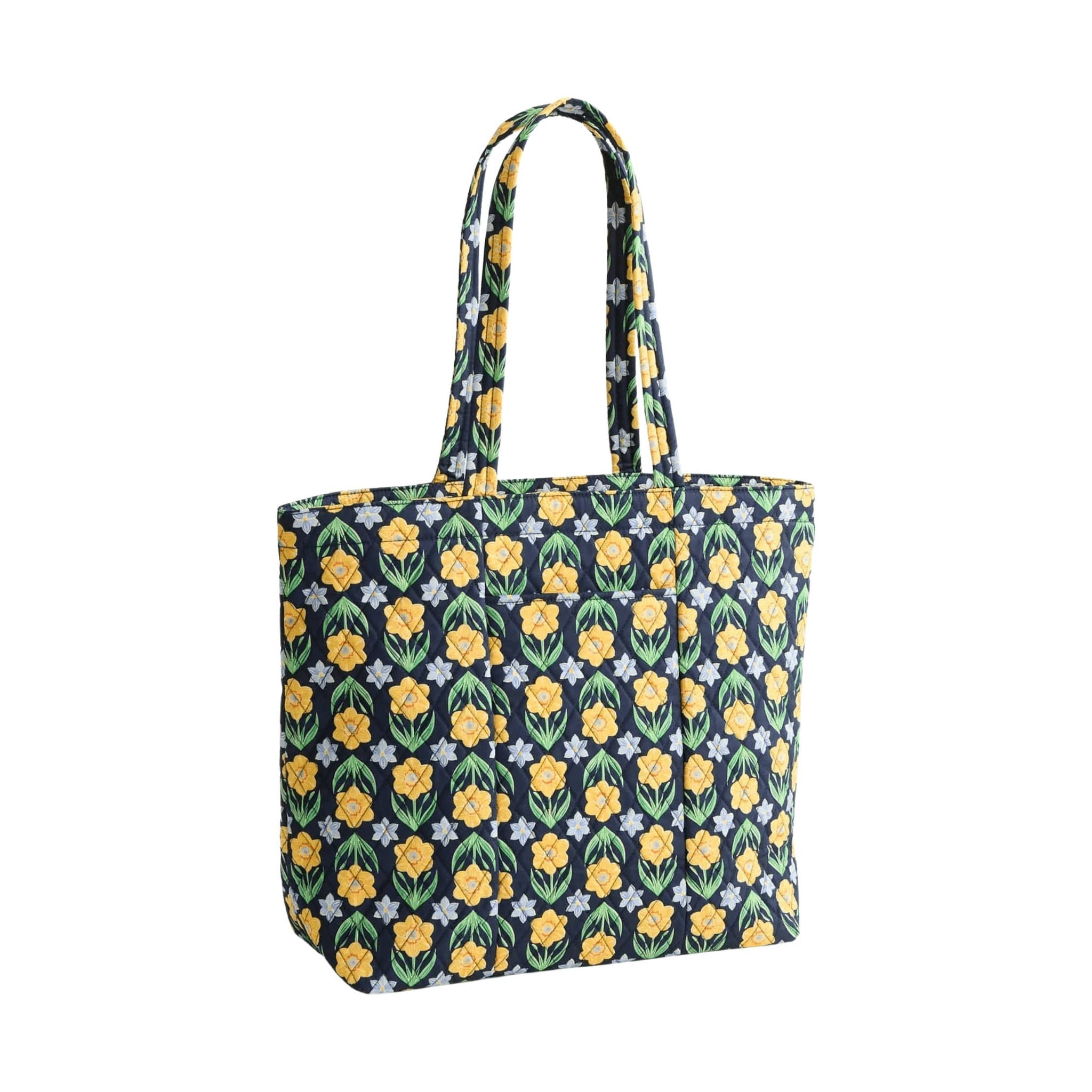 Vera Bradley Original Zip Tote - Daffodils In Premium Cotton by Lenny's Shoe & Apparel