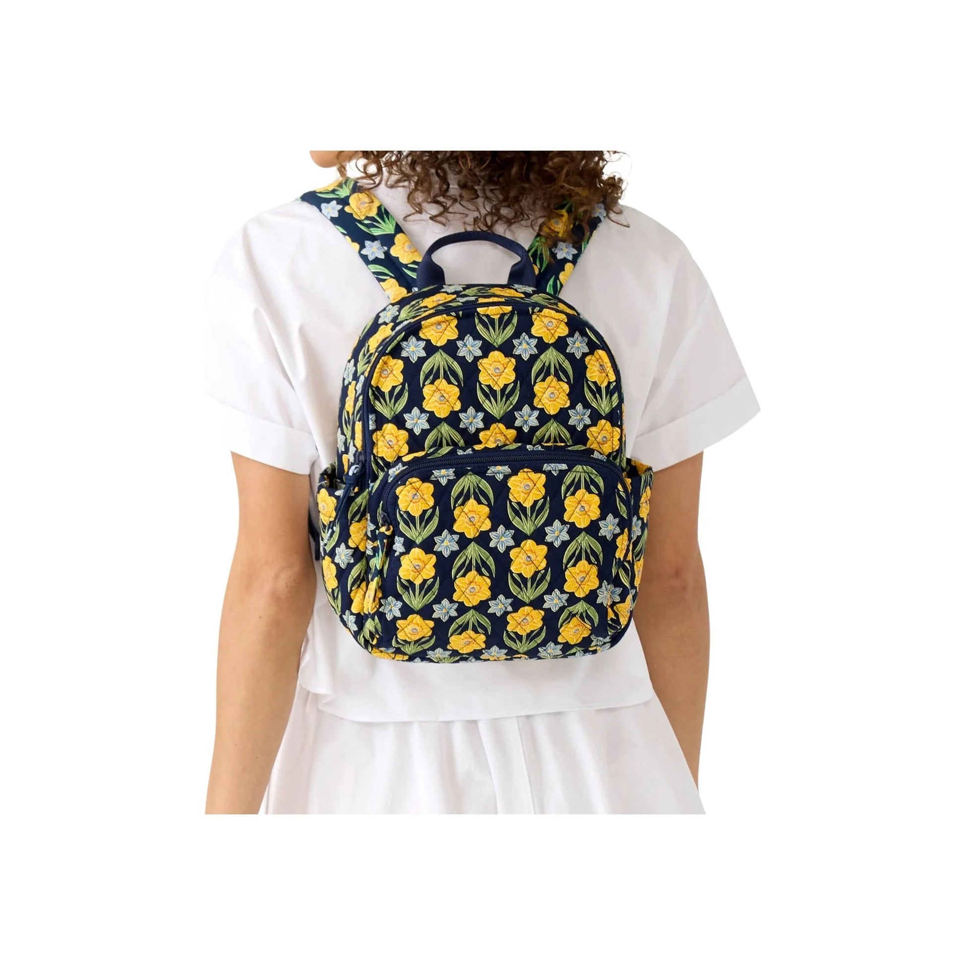 Vera Bradley Small Banbury Backpack - Daffodils In Premium Cotton by Lenny's Shoe & Apparel