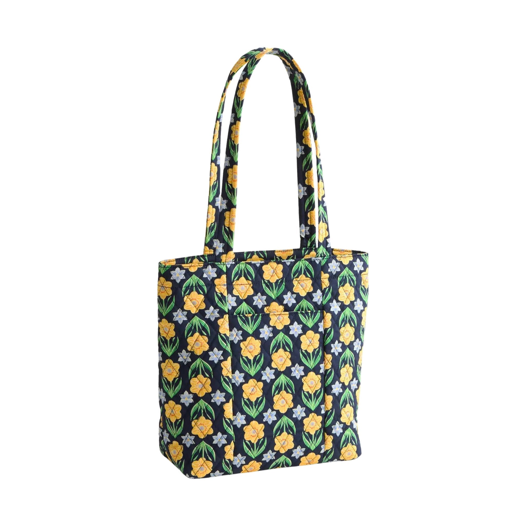 Vera Bradley Small Original Zip Tote Bag - Daffodils In Premium Cotton by Lenny's Shoe & Apparel