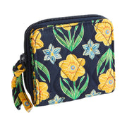Vera Bradley Small Zip Around Wallet - Daffodils In Premium Cotton by Lenny's Shoe & Apparel