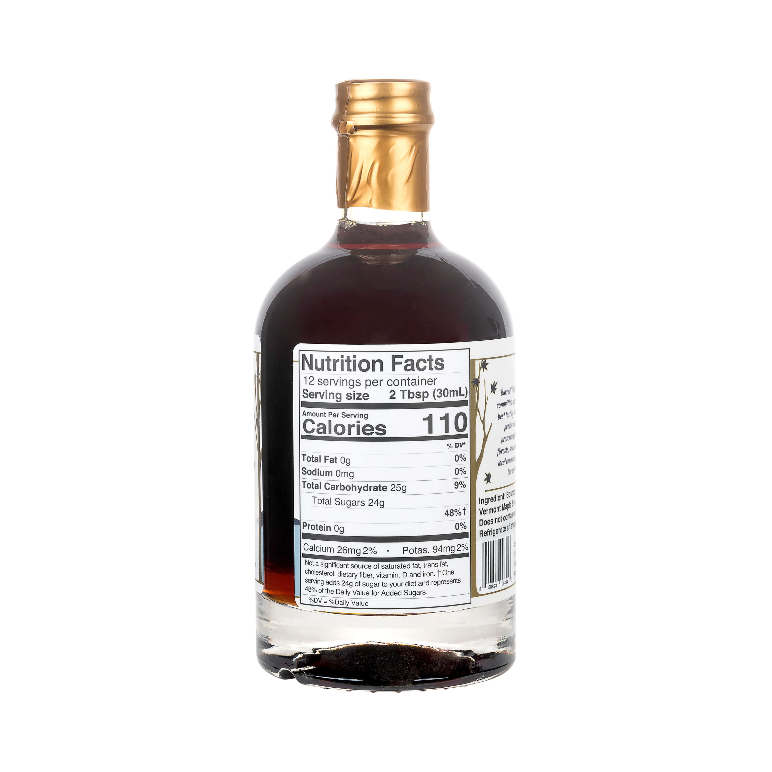 Bourbon Barrel Aged Maple Syrup - 375ml Bottle by Barred Woods Maple