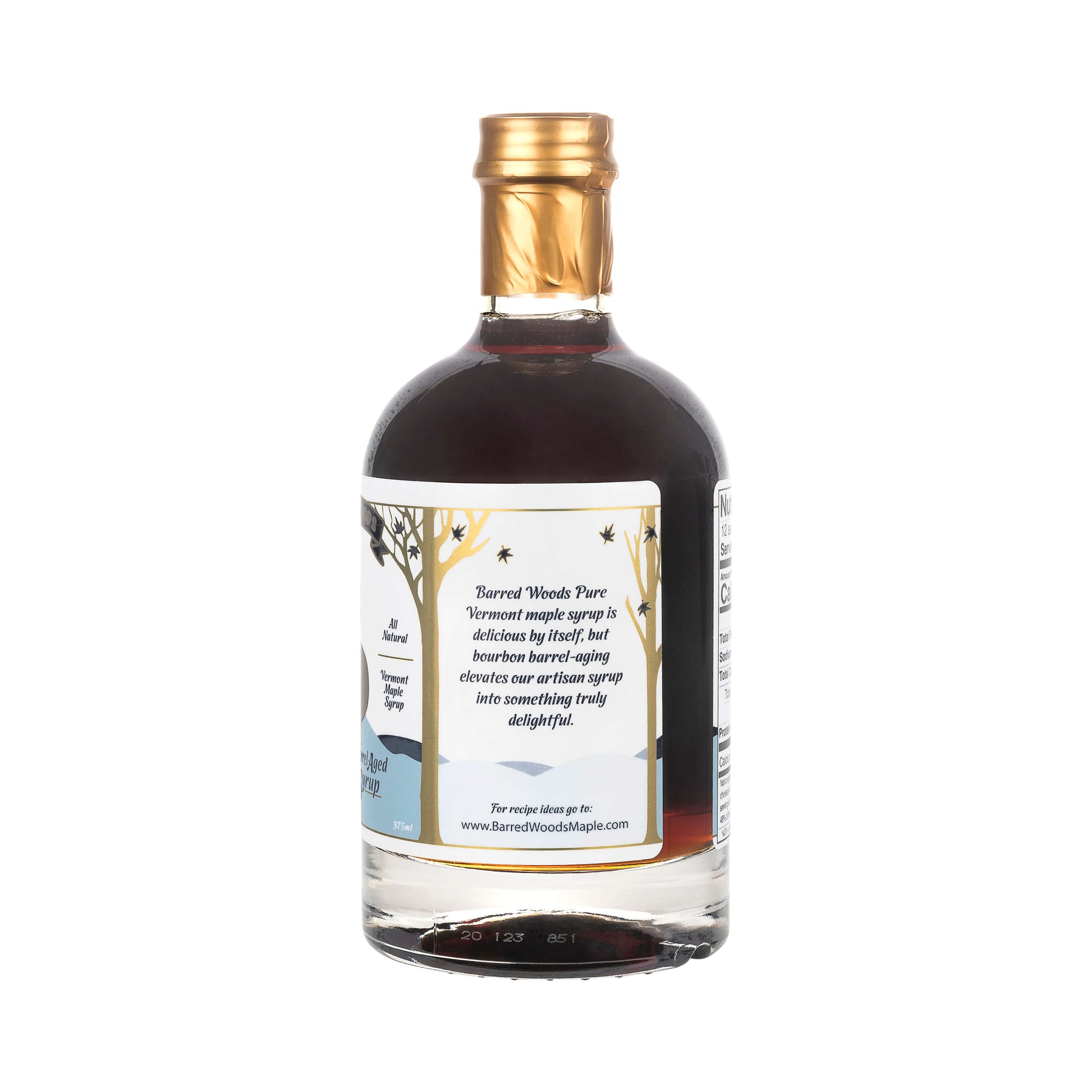 Bourbon Barrel Aged Maple Syrup - 375ml Bottle by Barred Woods Maple
